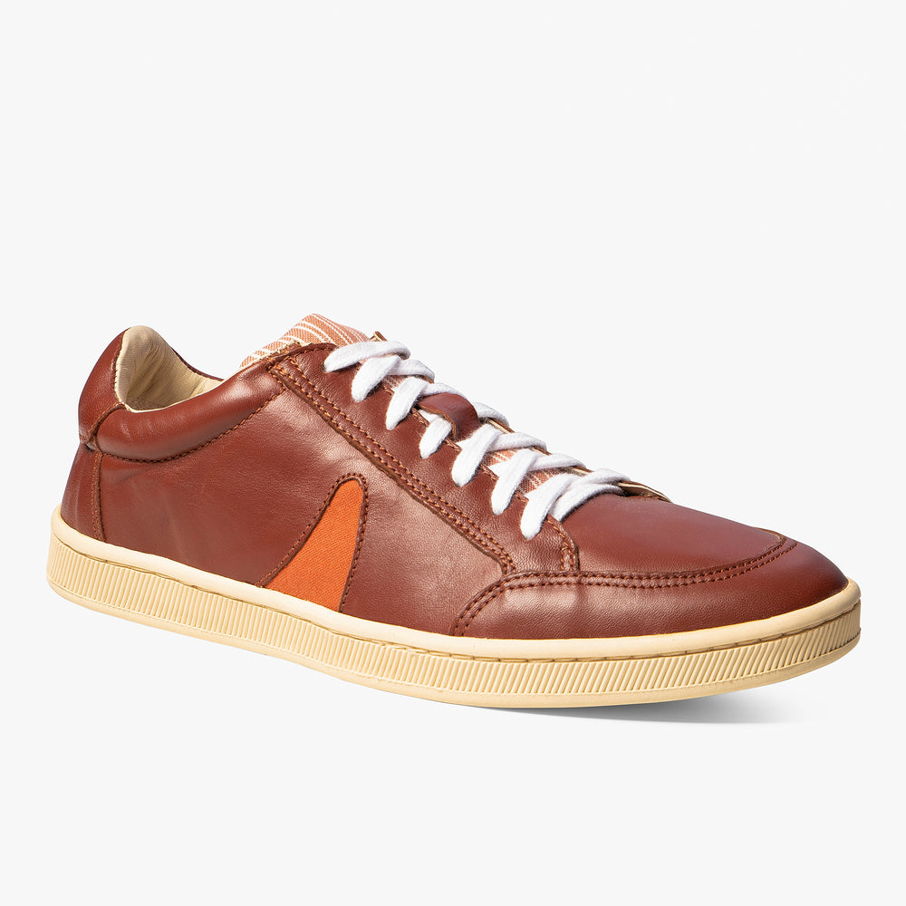 Brown Leather Tan Horn Nomad Classic Unisex Sneakers